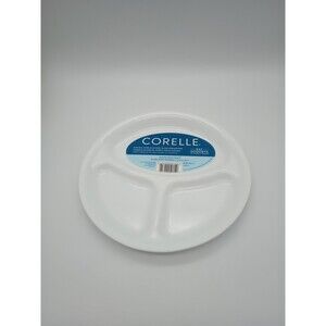 Corelle Livingware Divided Dinner Plate, Winter Frost White, 10.25 in.